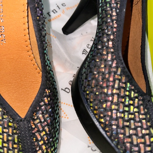 NIB Bernie Mev Legend High Heels Pumps Platform Sz 39 Plasma Reflective 8.5 US - Picture 8 of 11